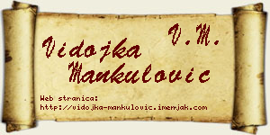 Vidojka Mankulović vizit kartica